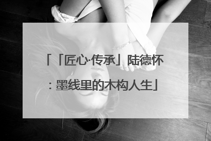 「匠心·传承」陆德怀：墨线里的木构人生