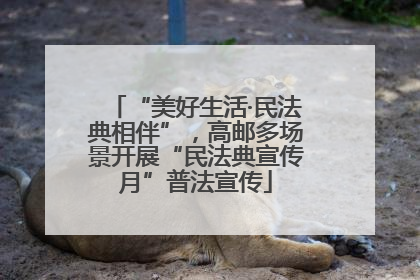 “美好生活·民法典相伴”，高邮多场景开展“民法典宣传月”普法宣传