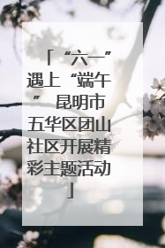 “六一”遇上“端午” 昆明市五华区团山社区开展精彩主题活动