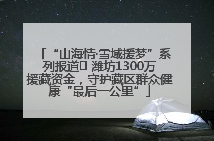 “山海情·雪域援梦”系列报道⑪ 潍坊1300万援藏资金，守护藏区群众健康“最后一公里”