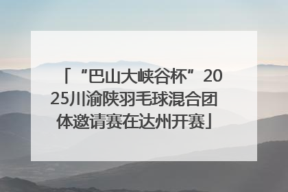 “巴山大峡谷杯”2025川渝陕羽毛球混合团体邀请赛在达州开赛