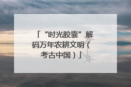 “时光胶囊”解码万年农耕文明（考古中国）