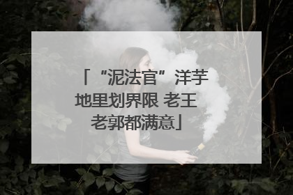 “泥法官”洋芋地里划界限 老王老郭都满意