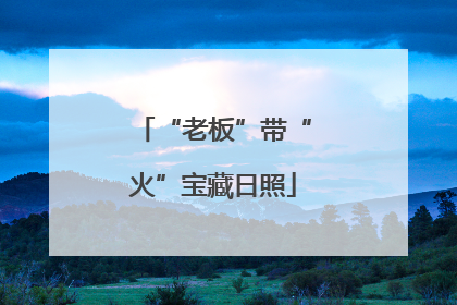 “老板”带“火”宝藏日照