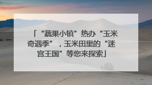 “蔬果小镇”热办“玉米奇遇季”，玉米田里的“迷宫王国”等您来探索
