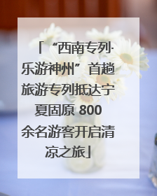“西南专列·乐游神州”首趟旅游专列抵达宁夏固原 800余名游客开启清凉之旅