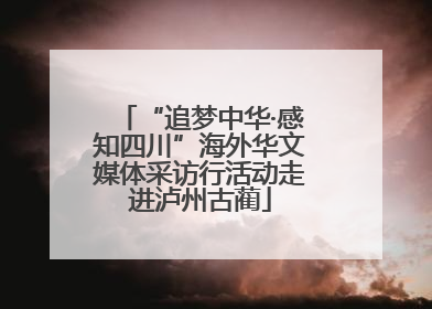 “追梦中华·感知四川”海外华文媒体采访行活动走进泸州古蔺