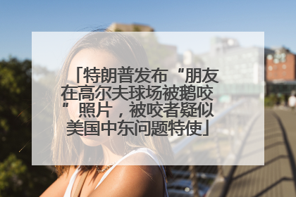 特朗普发布“朋友在高尔夫球场被鹅咬”照片，被咬者疑似美国中东问题特使