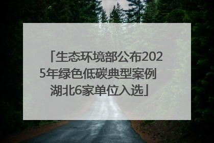 生态环境部公布2025年绿色低碳典型案例 湖北6家单位入选
