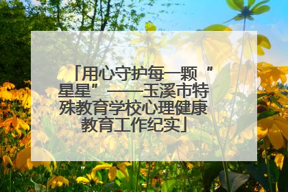 用心守护每一颗“星星”——玉溪市特殊教育学校心理健康教育工作纪实