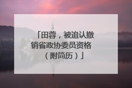 田蓉，被追认撤销省政协委员资格（附简历）