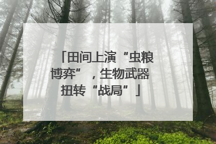 田间上演“虫粮博弈”，生物武器扭转“战局”