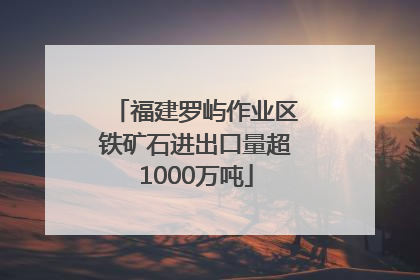 福建罗屿作业区铁矿石进出口量超1000万吨