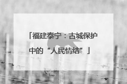 福建泰宁：古城保护中的“人民情结”