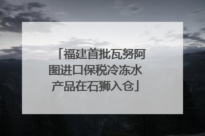福建首批瓦努阿图进口保税冷冻水产品在石狮入仓