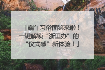 端午习俗图鉴来啦！一键解锁“浙里办”的“仪式感”新体验！