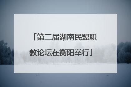 第三届湖南民盟职教论坛在衡阳举行
