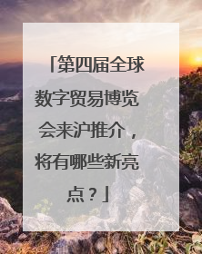 第四届全球数字贸易博览会来沪推介，将有哪些新亮点？