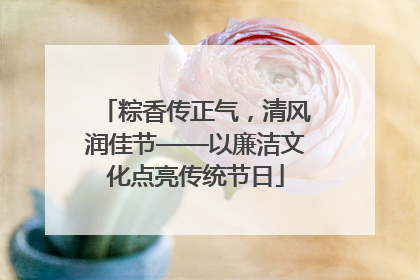 粽香传正气，清风润佳节——以廉洁文化点亮传统节日