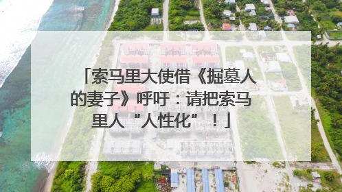 索马里大使借《掘墓人的妻子》呼吁：请把索马里人“人性化”！