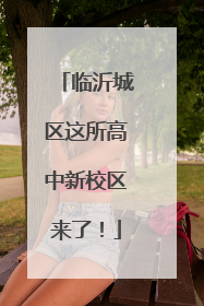 临沂城区这所高中新校区来了！