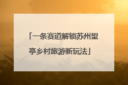一条赛道解锁苏州望亭乡村旅游新玩法