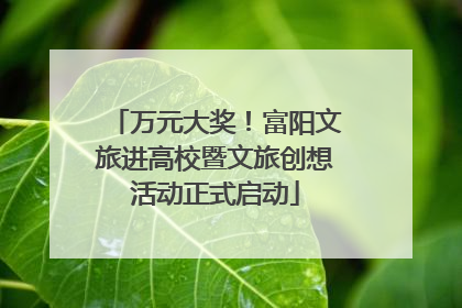 万元大奖！富阳文旅进高校暨文旅创想活动正式启动