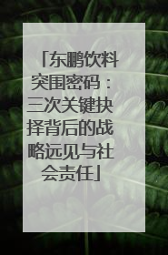 东鹏饮料突围密码：三次关键抉择背后的战略远见与社会责任