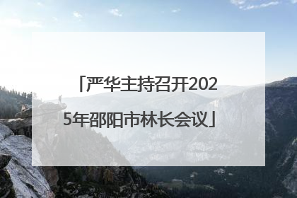 严华主持召开2025年邵阳市林长会议