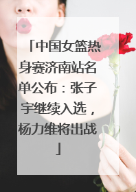 中国女篮热身赛济南站名单公布：张子宇继续入选，杨力维将出战