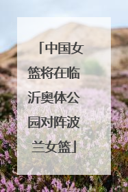 中国女篮将在临沂奥体公园对阵波兰女篮