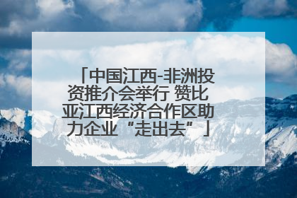 中国江西-非洲投资推介会举行 赞比亚江西经济合作区助力企业“走出去”