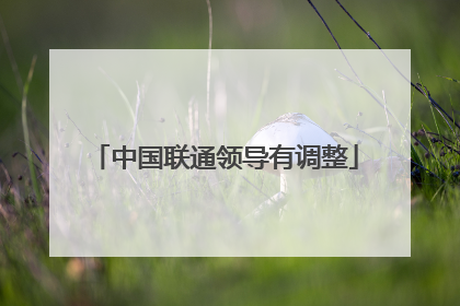 中国联通领导有调整