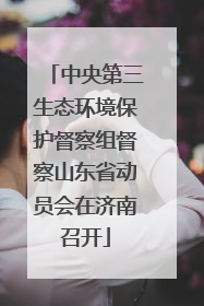 中央第三生态环境保护督察组督察山东省动员会在济南召开