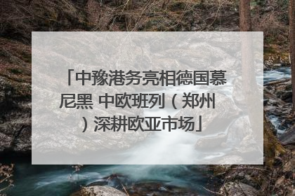 中豫港务亮相德国慕尼黑 中欧班列（郑州）深耕欧亚市场