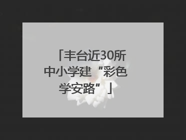 丰台近30所中小学建“彩色学安路”
