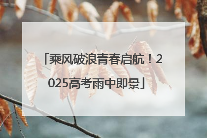 乘风破浪青春启航！2025高考雨中即景