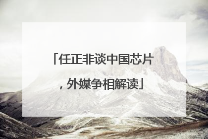 任正非谈中国芯片，外媒争相解读