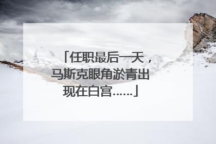 任职最后一天，马斯克眼角淤青出现在白宫……