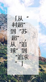 从“村超”到“苏超”，从“追球”到“追求”