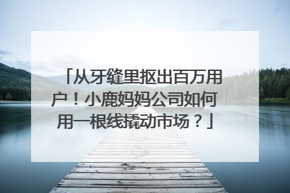 从牙缝里抠出百万用户！小鹿妈妈公司如何用一根线撬动市场？