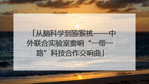 从脑科学到猕猴桃——中外联合实验室奏响“一带一路”科技合作交响曲