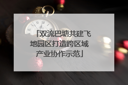 双流巴塘共建飞地园区打造跨区域产业协作示范