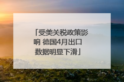 受美关税政策影响 德国4月出口数据明显下滑