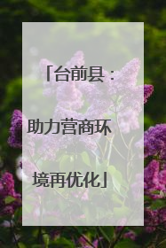 台前县：助力营商环境再优化