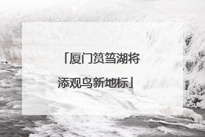 厦门筼筜湖将添观鸟新地标
