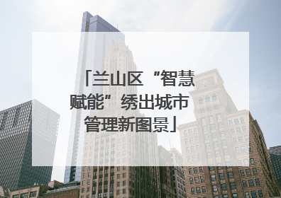 兰山区“智慧赋能”绣出城市管理新图景