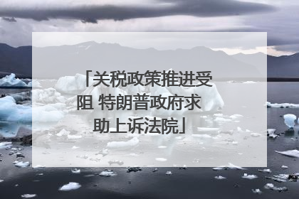关税政策推进受阻 特朗普政府求助上诉法院