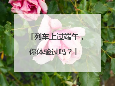 列车上过端午，你体验过吗？