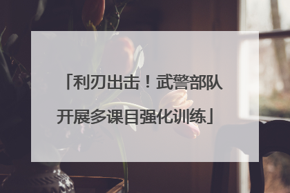 利刃出击！武警部队开展多课目强化训练